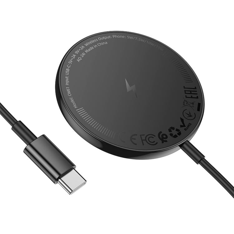 HOCO CW61 Phantom Magnetic Wireless Charger with Digital Display
