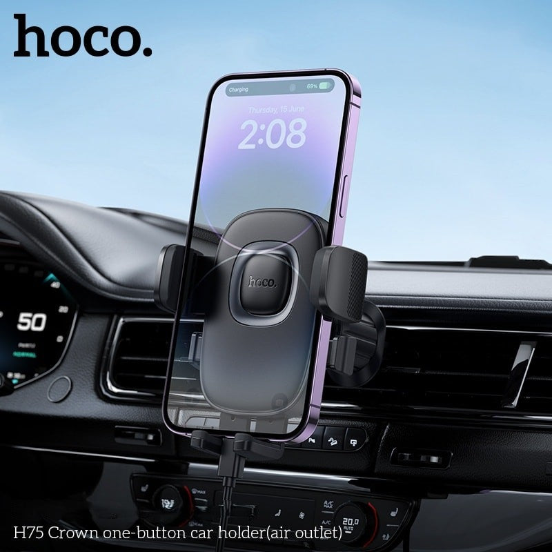 HOCO H75 Crown One-Button Air Vent Car Holder