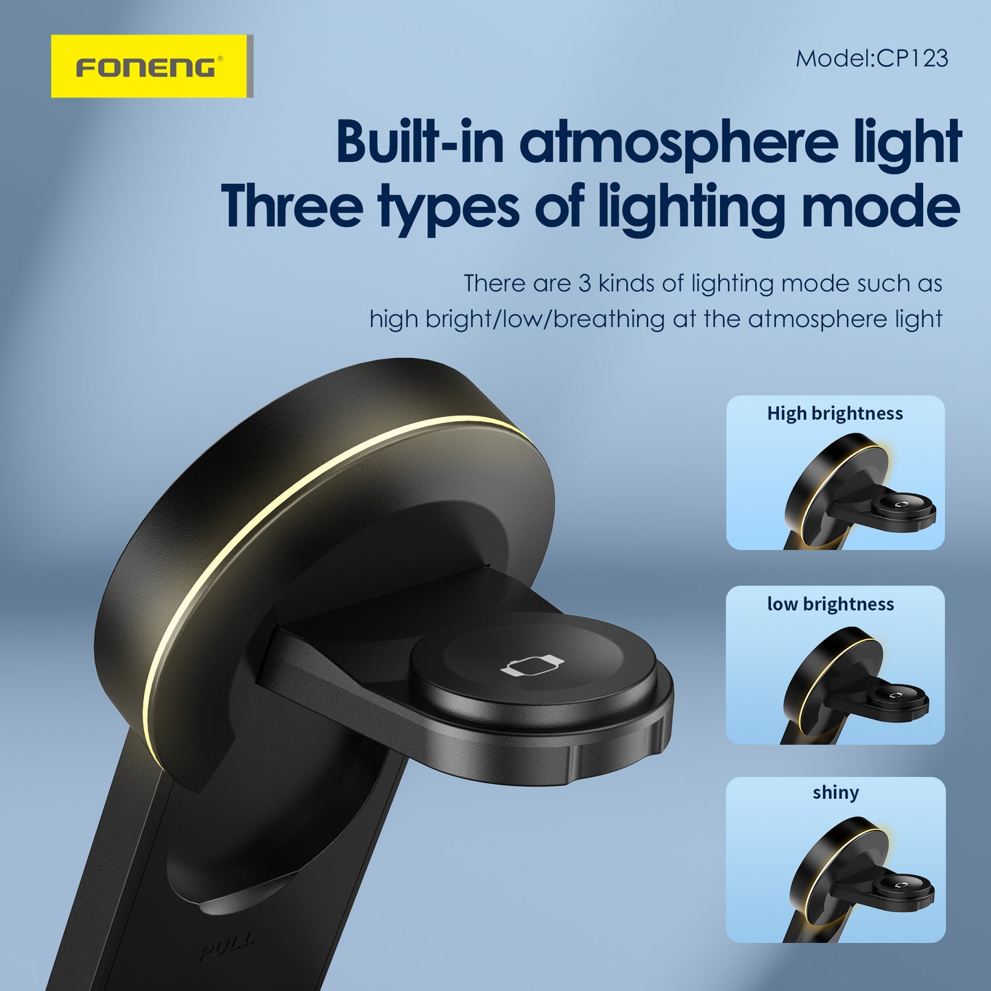 FONENG CP123 3 in 1 Foldable Magnetic Wireless Charging Stand 15W