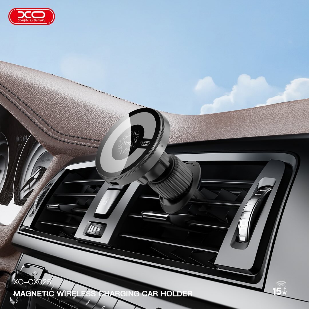 XO CX025 Magsafe Magnetic Wireless Charging Air Vent Holder 15W