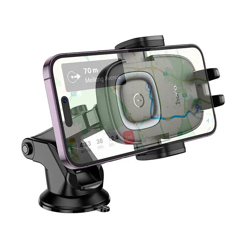HOCO HW32 Crown Push Type Wireless Charging Center Console Car Holder