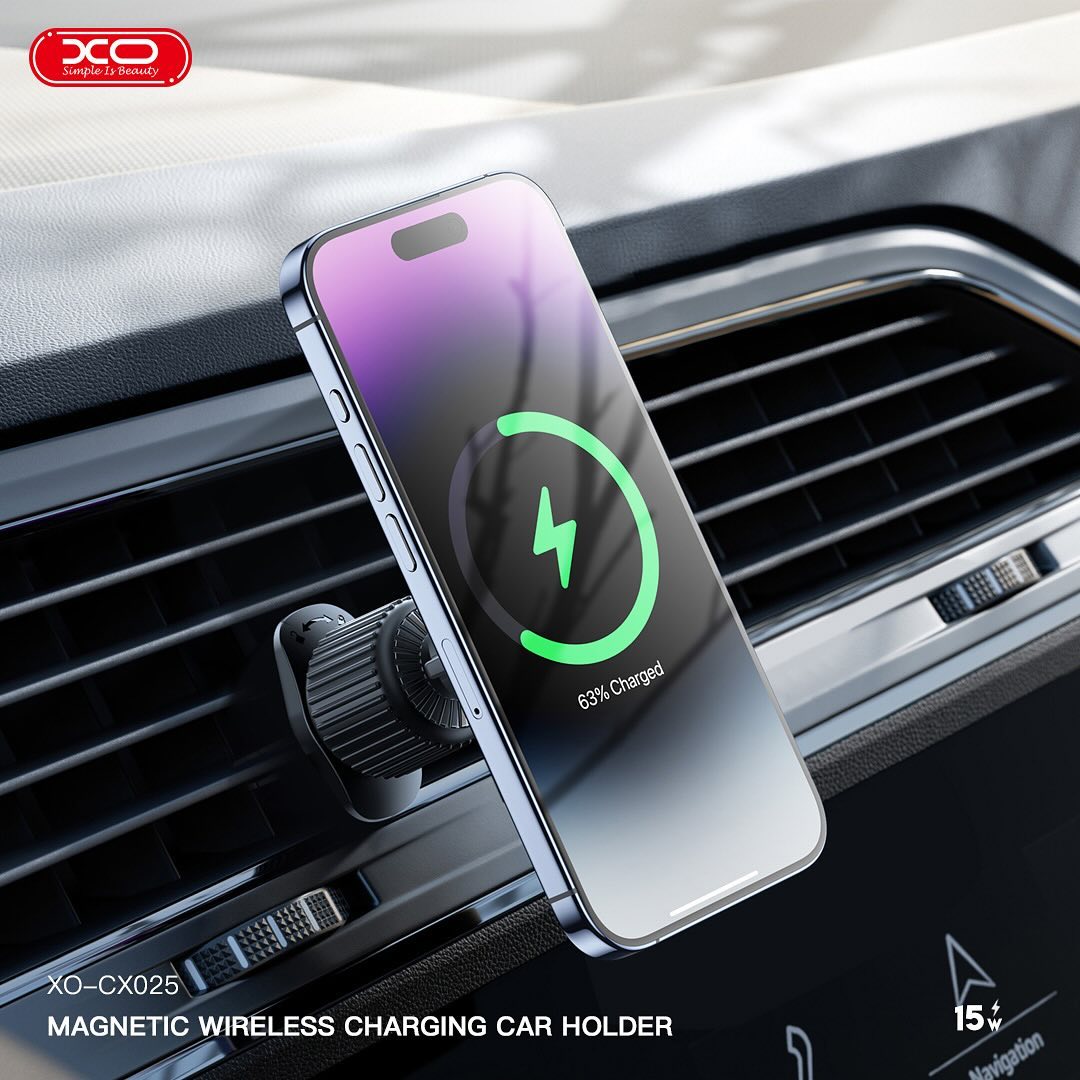 XO CX025 Magsafe Magnetic Wireless Charging Air Vent Holder 15W