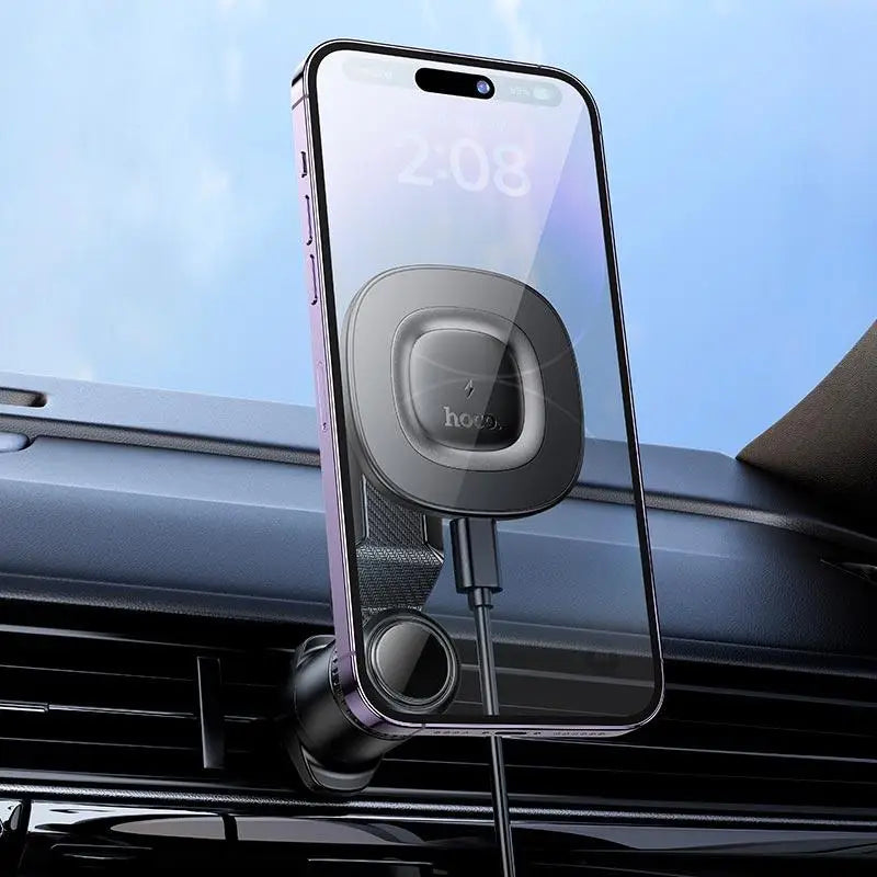 HOCO HW30 Crown Magnetic Wireless Charging Air Vent Car Holder