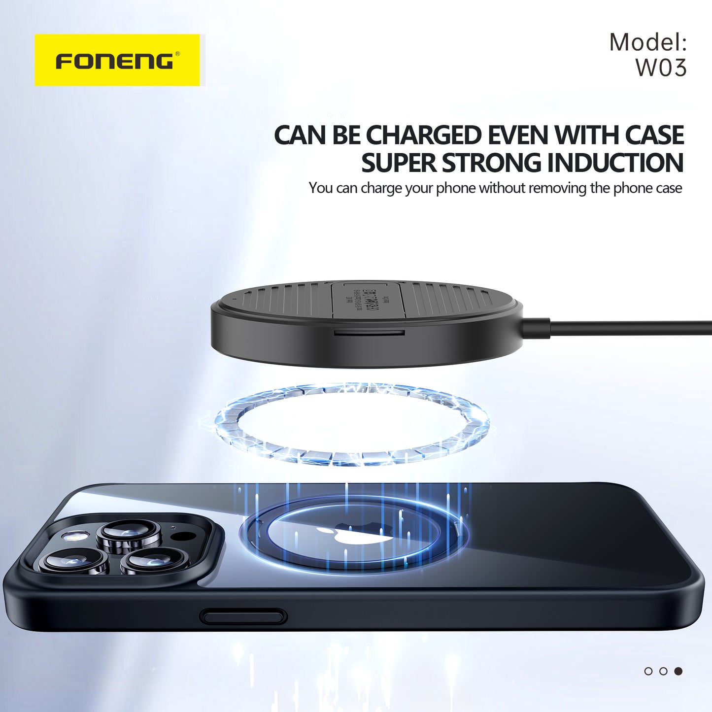 FONENG W03 Mini Magnetic Wireless Charger with Stand