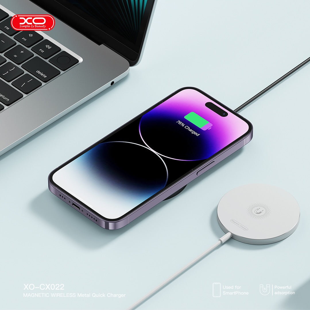 XO CX022 iPhone Magnetic Metal 15W Wireless Charging Cable 1.2M