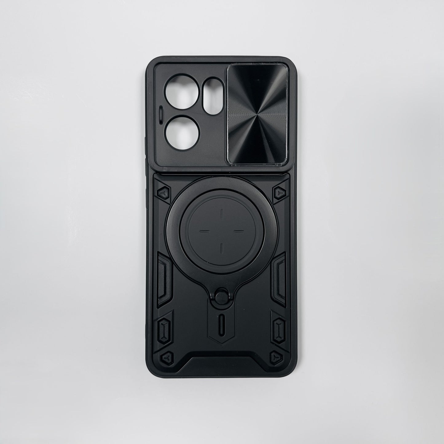OPPO Reno13F 5G Armor Shockproof Slide Camera Cover Ring Holder Case