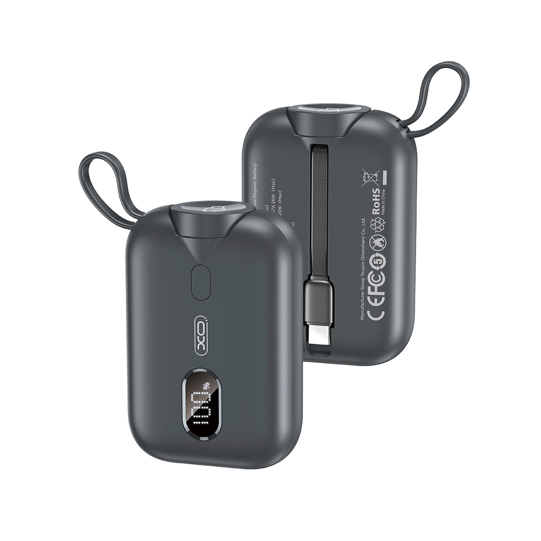 XO PR260 Digital Display Watch Wireless Charger Power Bank 20W with Type-C Cable 10000mAh