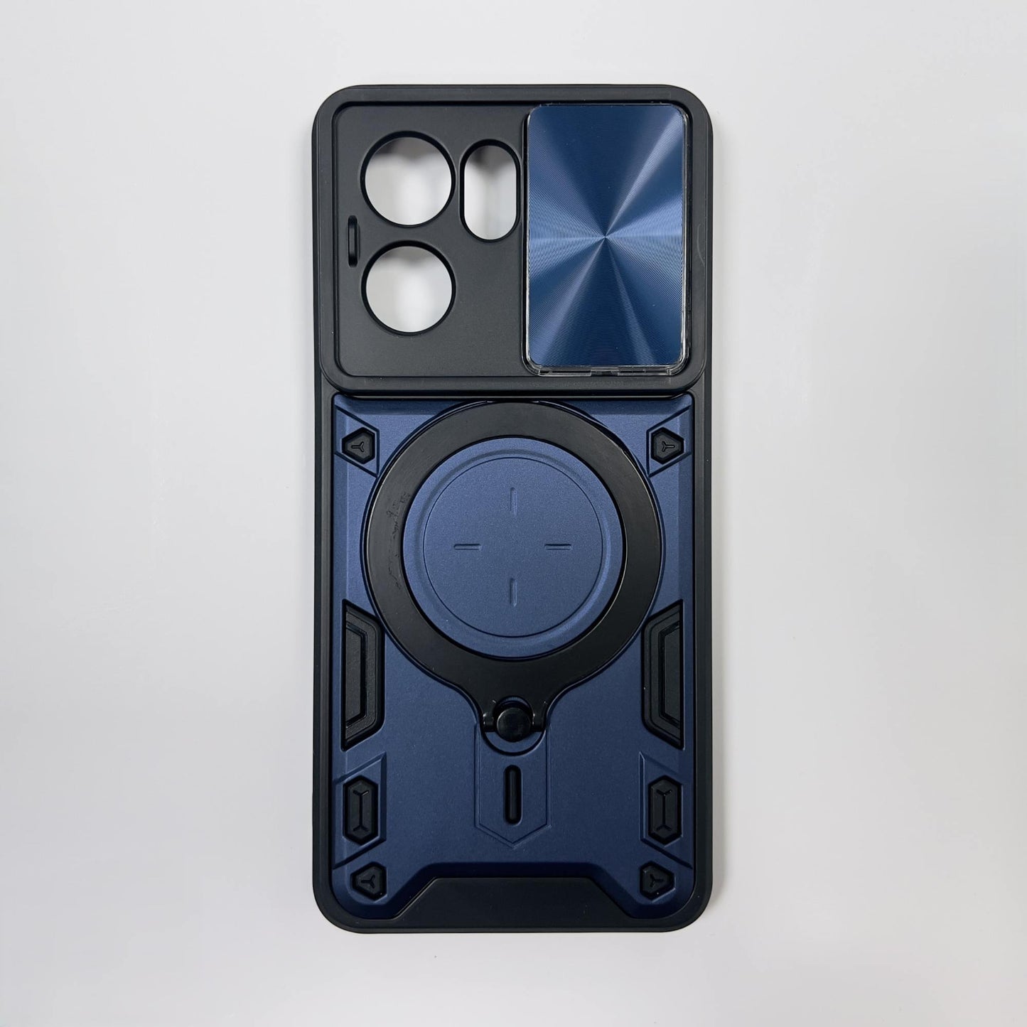 OPPO Reno13F 5G Armor Shockproof Slide Camera Cover Ring Holder Case