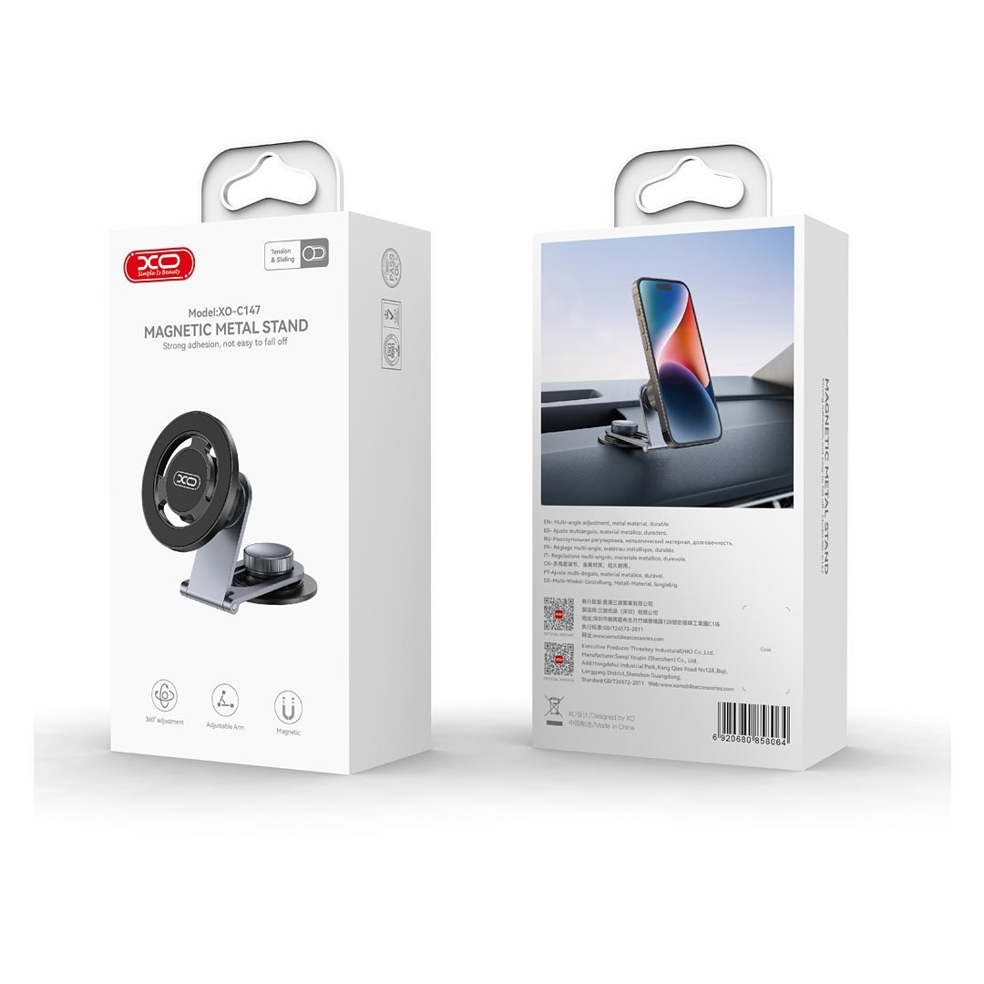 XO C147 Magsafe Metal Magnetic Dashboard & Windshield Car Holder