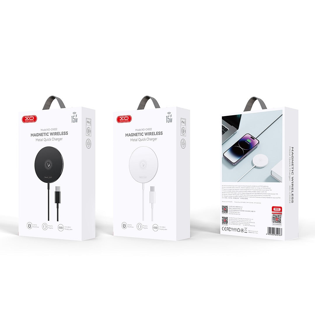 XO CX022 iPhone Magnetic Metal 15W Wireless Charging Cable 1.2M