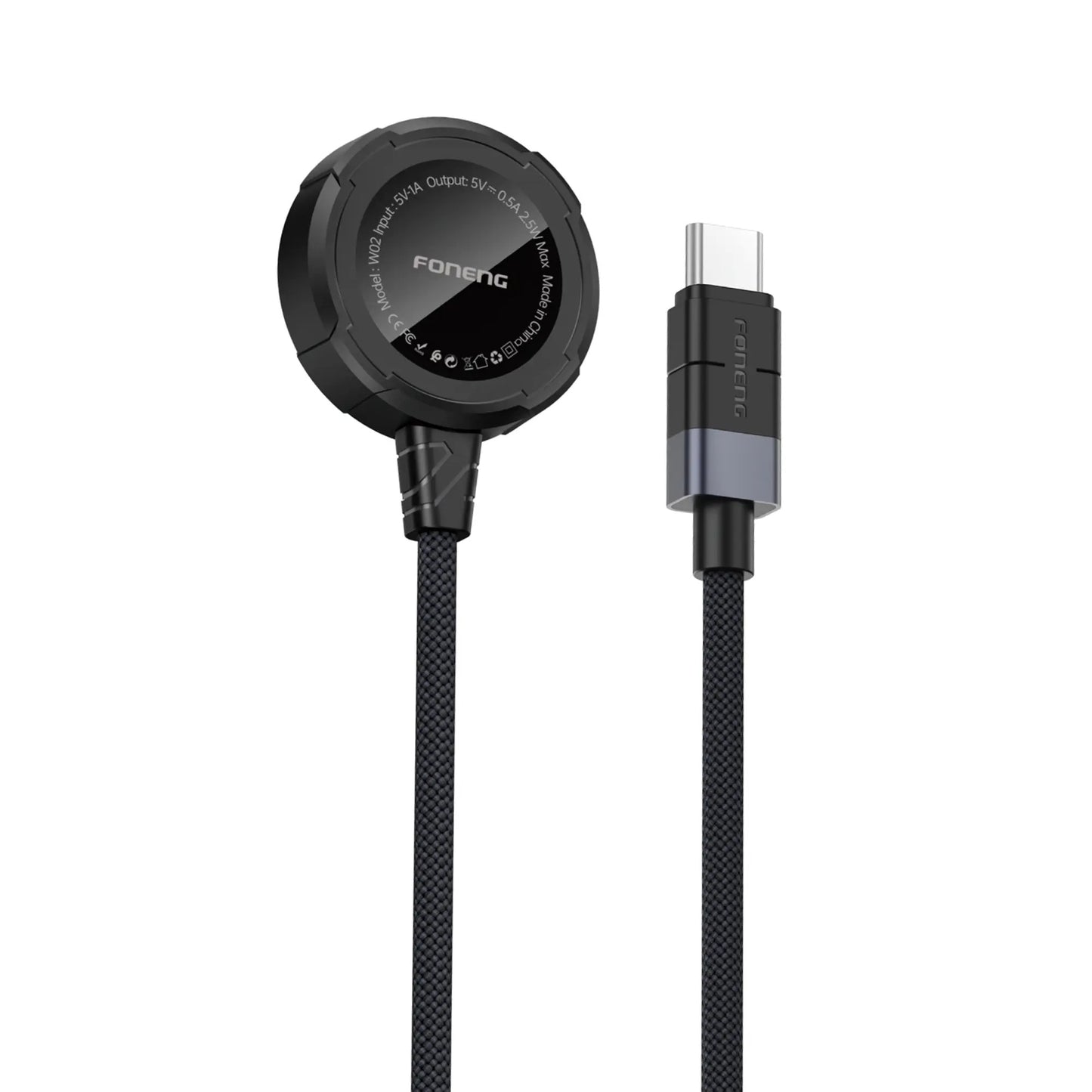 FONENG W02 Aluminum Alloy 2.5W Magnetic Wireless Charger for Apple Watch 1M