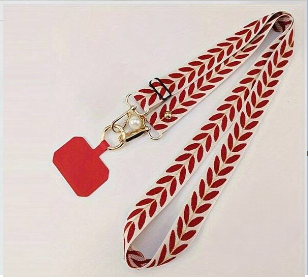 Crossbody Phone Adjustable Leaf Design Straps with Pearl