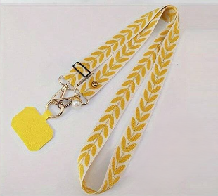 Crossbody Phone Adjustable Leaf Design Straps with Pearl
