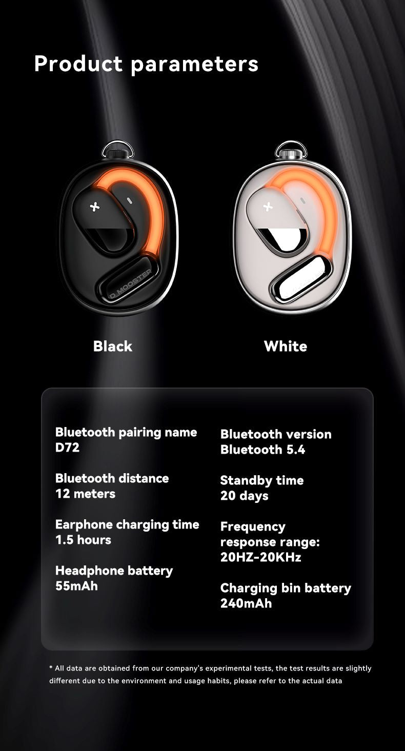 DMOOSTER D72 ANC & Noise Reduction Bluetooth Earphone with Nightlight