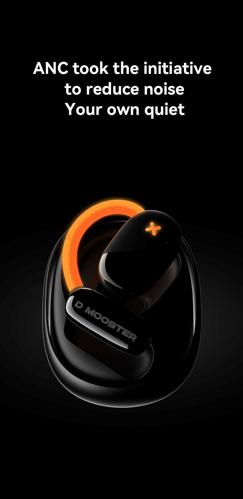 DMOOSTER D72 ANC & Noise Reduction Bluetooth Earphone with Nightlight