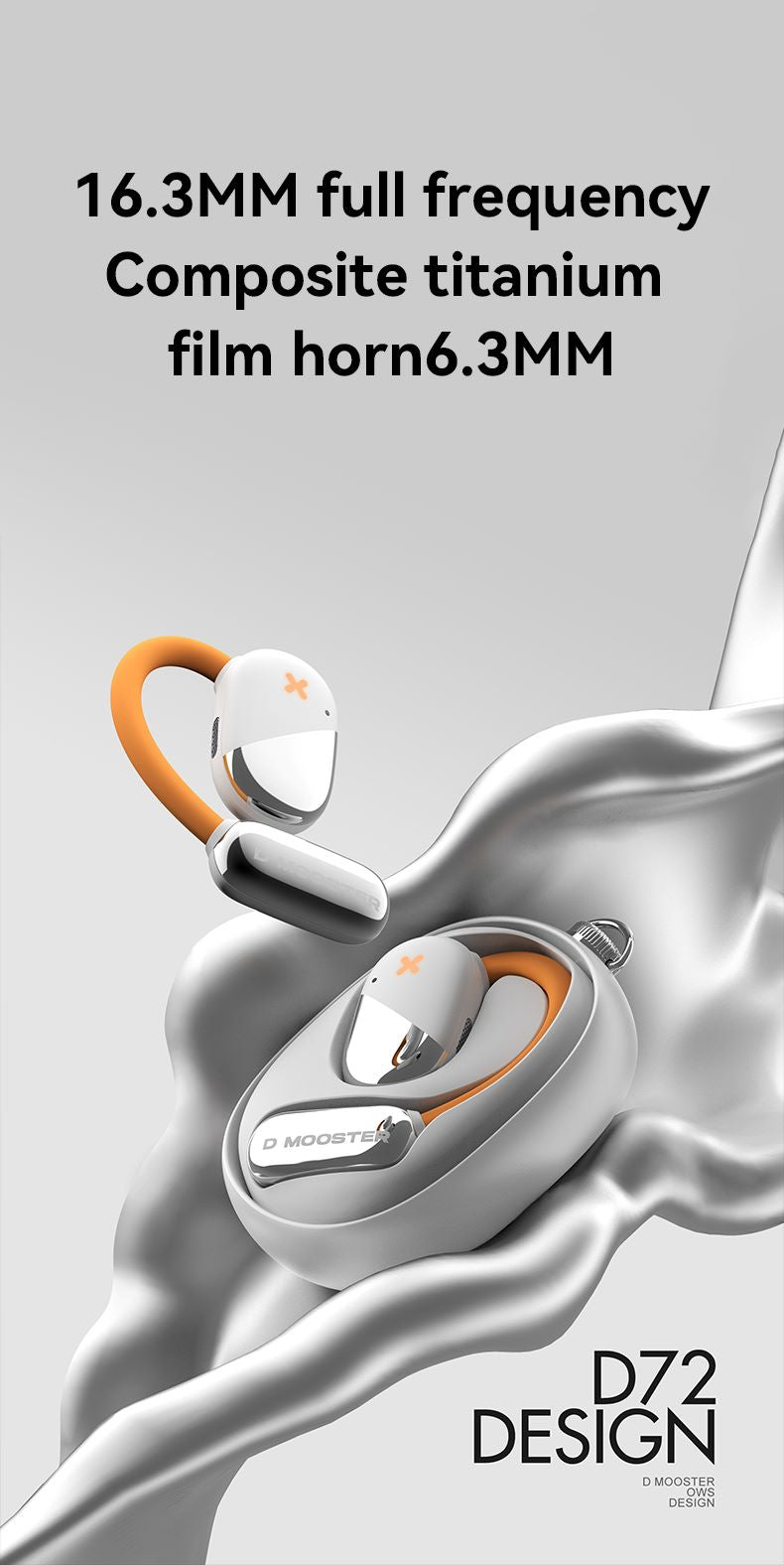 DMOOSTER D72 ANC & Noise Reduction Bluetooth Earphone with Nightlight