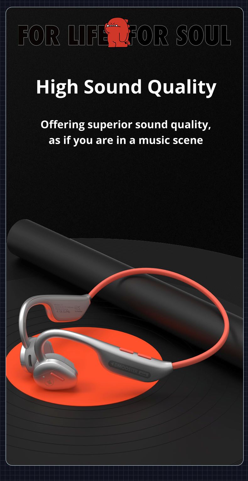 DMOOSTER D7 Air Conduction BT5.3 Wireless Earphone