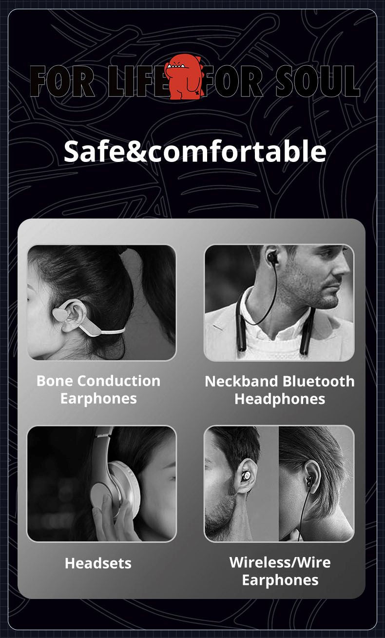 DMOOSTER D7 Air Conduction BT5.3 Wireless Earphone