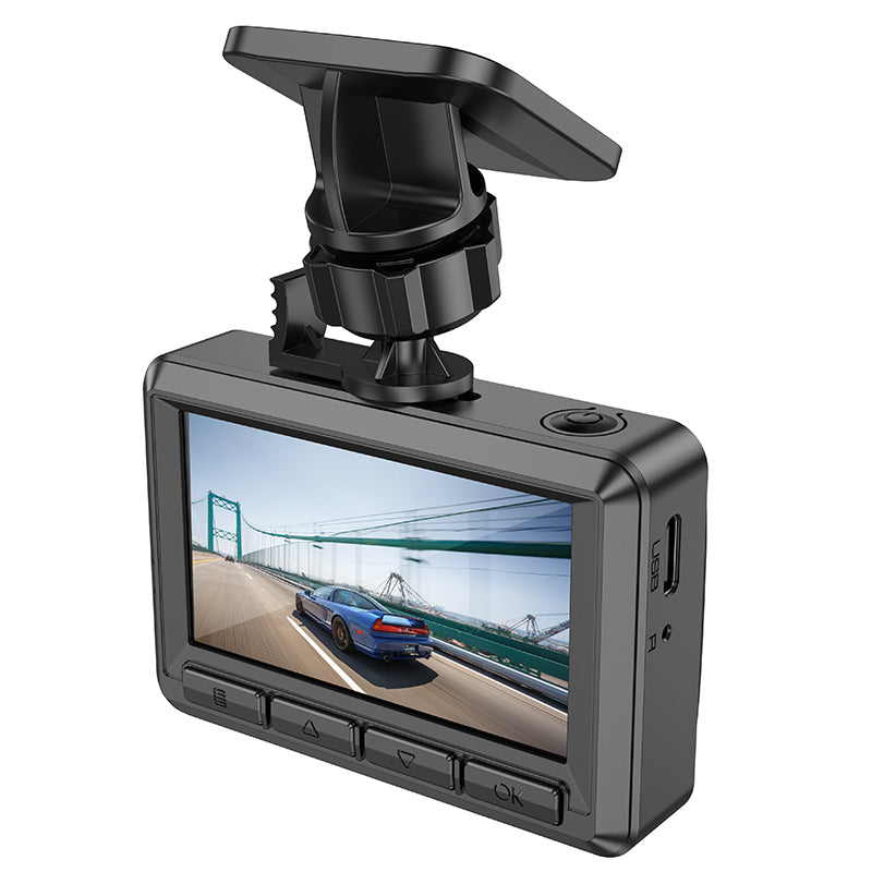 HOCO DV3 Driving Recorder 1080P@30fps with Display (Dual Channel)