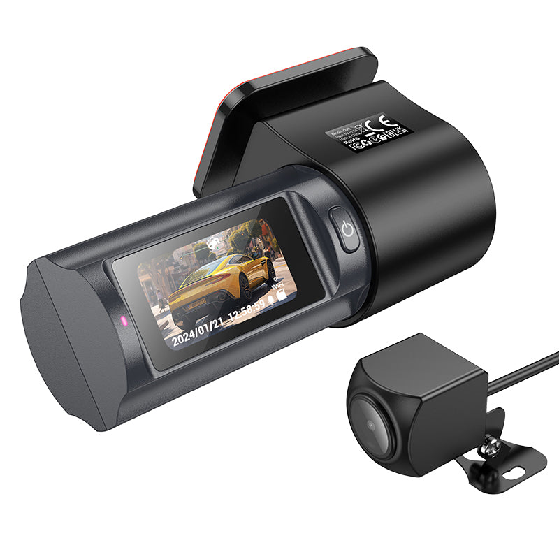 HOCO DV8 2K Display Hidden Plus Rear Camera Driving Recorder