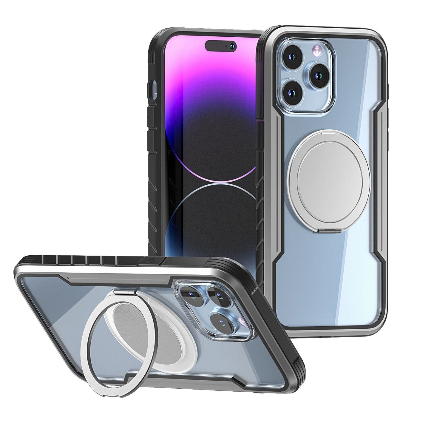 iPhone 16 Plus 6.7 Defense Magsafe with 360 Rotation Ring Holder Case