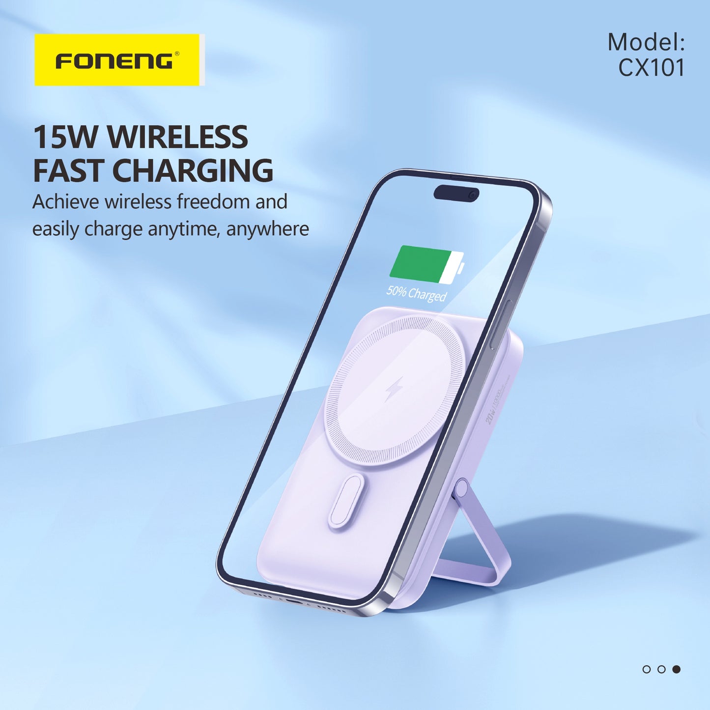 FONENG CX101 Magnetic Wireless Power Bank 10000mAh