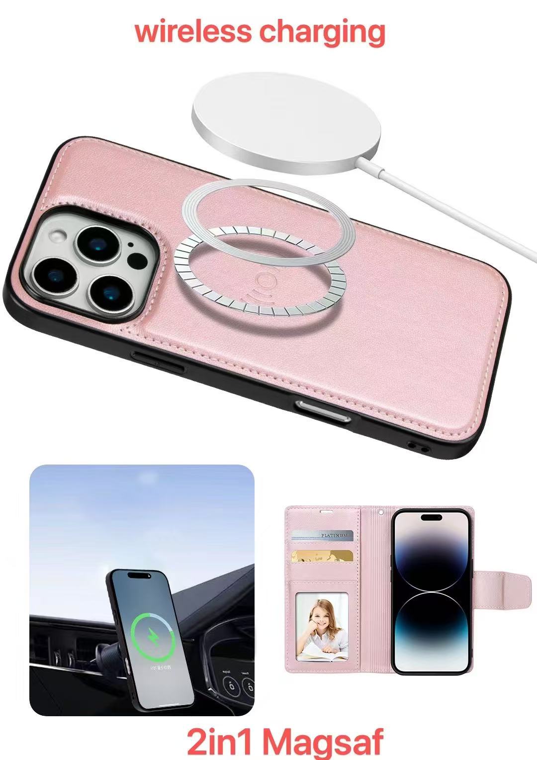 iPhone 16 Pro Max 6.9 Hanman Miro 3 Magsafe Series Detachable Wallet