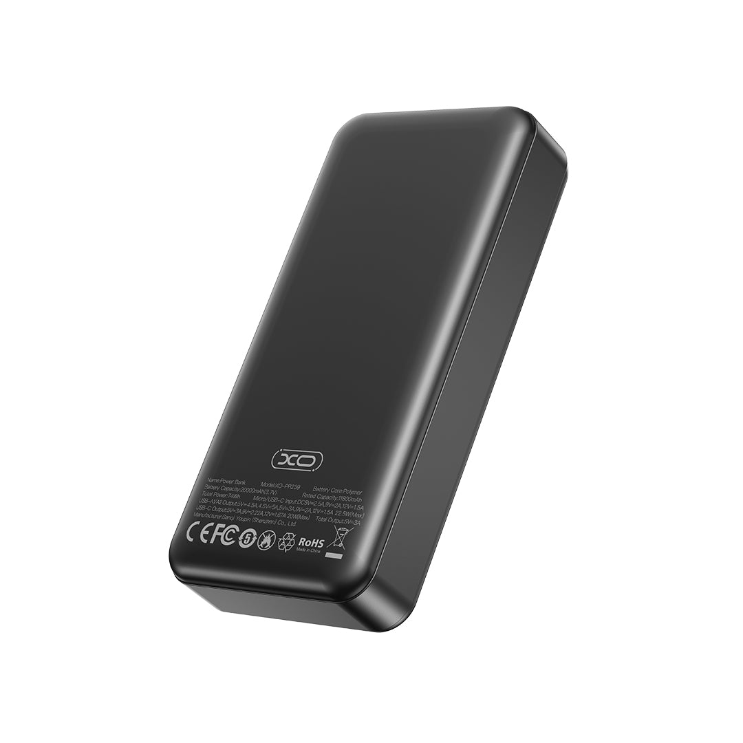 XO PR239 Digital Display 22.5W Power Bank 20000mAh