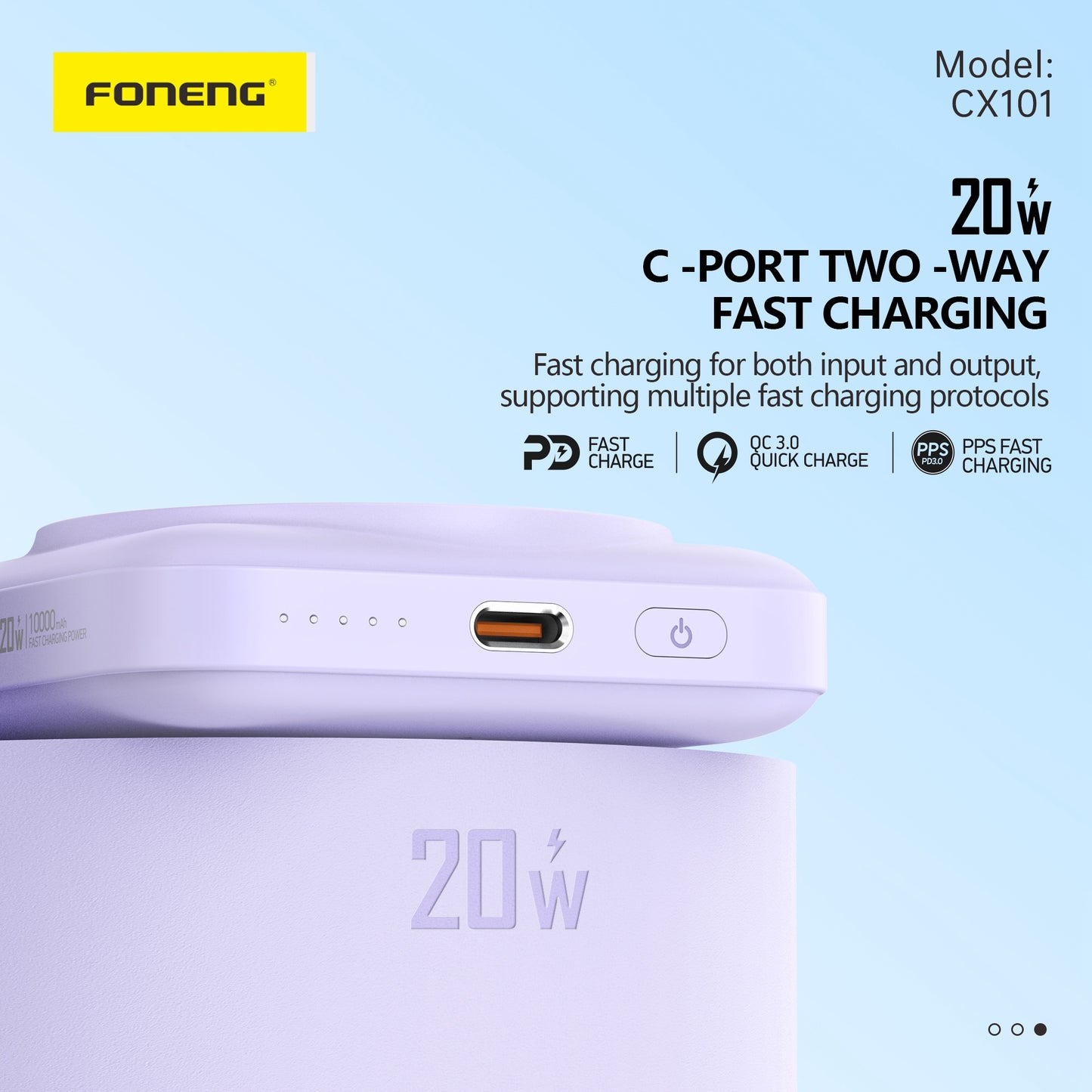 FONENG CX101 Magnetic Wireless Power Bank 10000mAh
