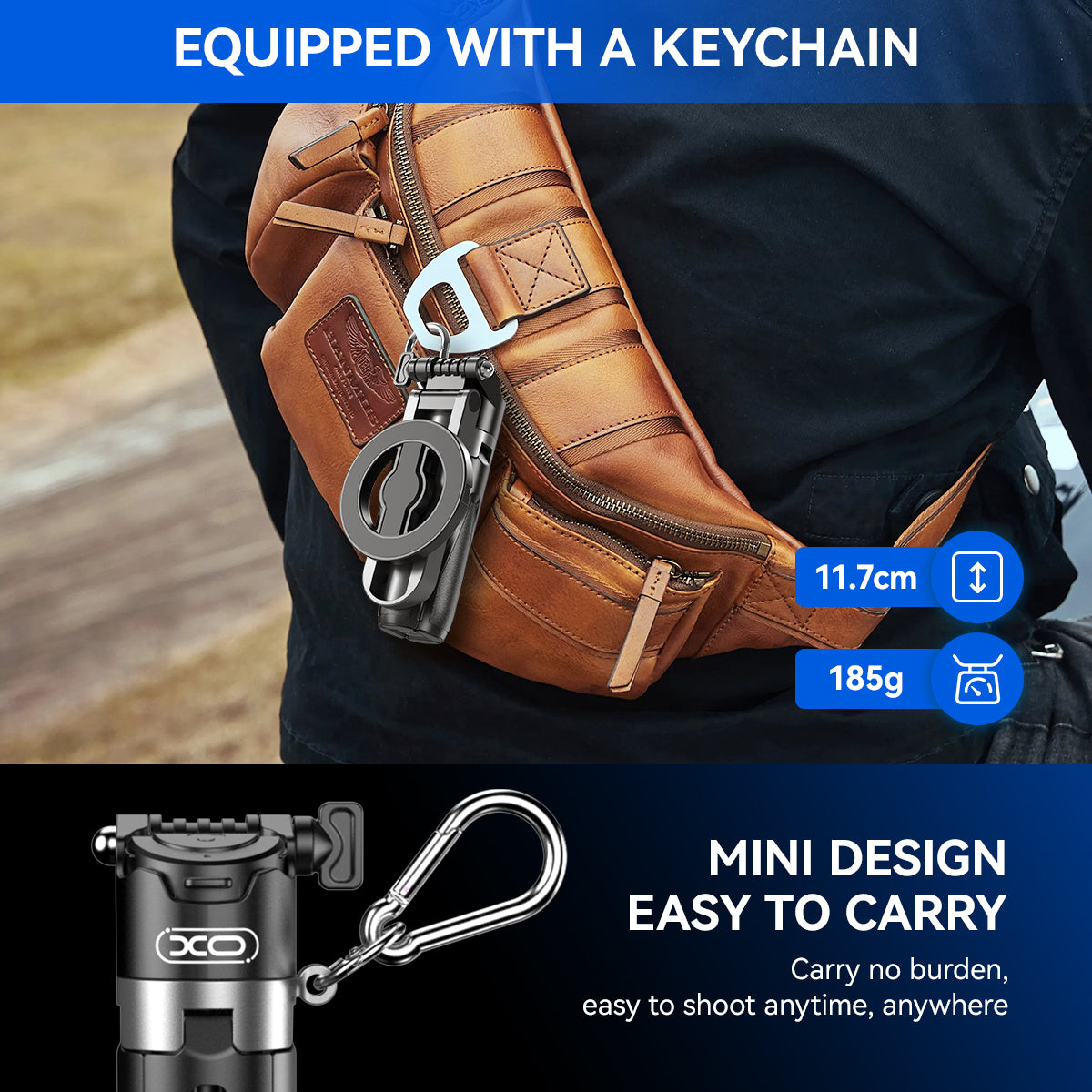 XO SS22 4 in 1 Magnetic Multi-Function Mini Bluetooth Selfie Stick