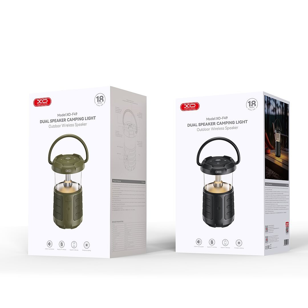 XO F49 Outdoor Dual Speaker Camping Light Audio 15W 3600mAh