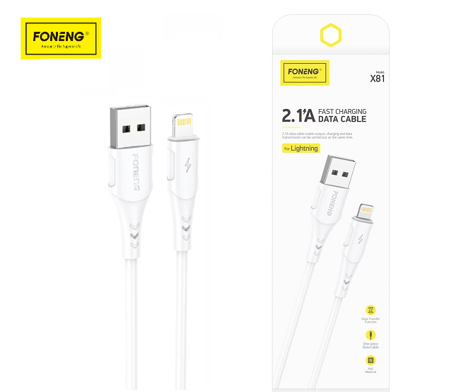 FONENG X81 Lightning 2.1A USB Cable 1M