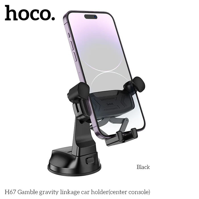HOCO H67 Gamble Gravity Linkage Center Console Car Holder