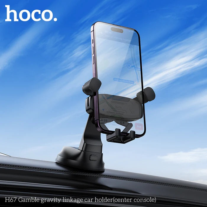 HOCO H67 Gamble Gravity Linkage Center Console Car Holder