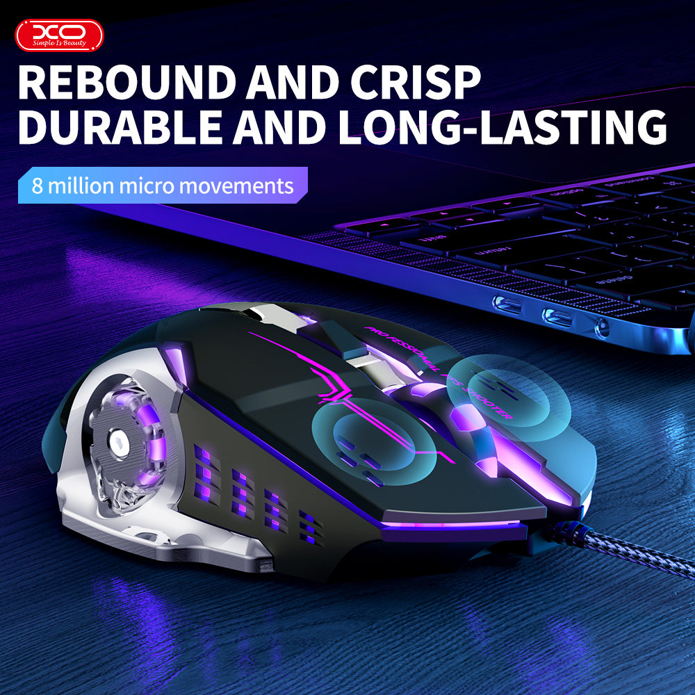 XO M10 Gaming Mechanical 6 Button Light Emitting Wired Mouse