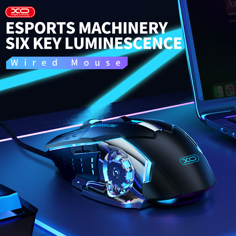 XO M10 Gaming Mechanical 6 Button Light Emitting Wired Mouse