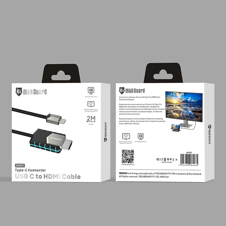 MAXGUARD MH01 4K High-Definition USB-C to HDMI Cable 2M