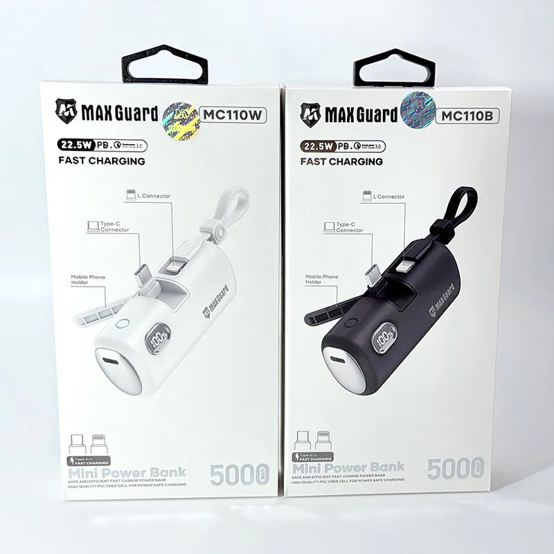 MAXGUARD MC110 C+L Fast Charging Mini Power Bank 5000mAh