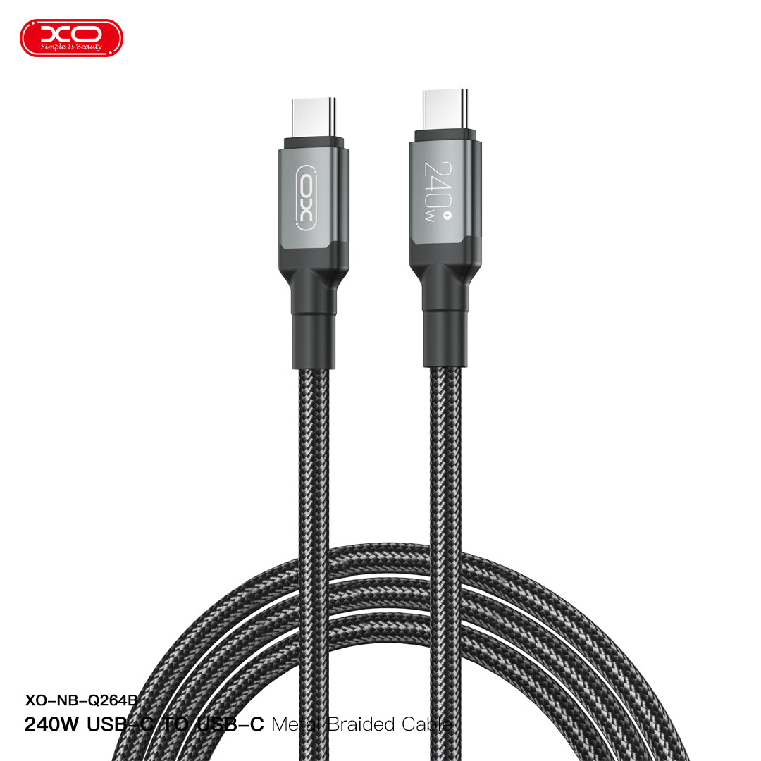 XO NB-Q264B Type-C to Type-C 240W High Power Cable