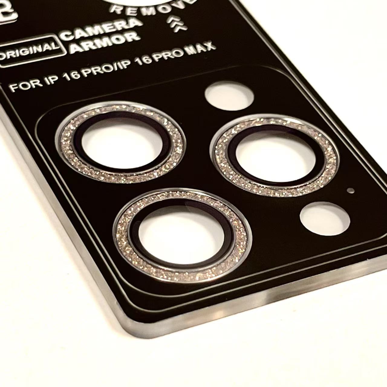 iPhone 16 Pro 6.3/16 Pro Max 6.9 LB Glitter Eagle-Eye Camera 3 Lens Protection
