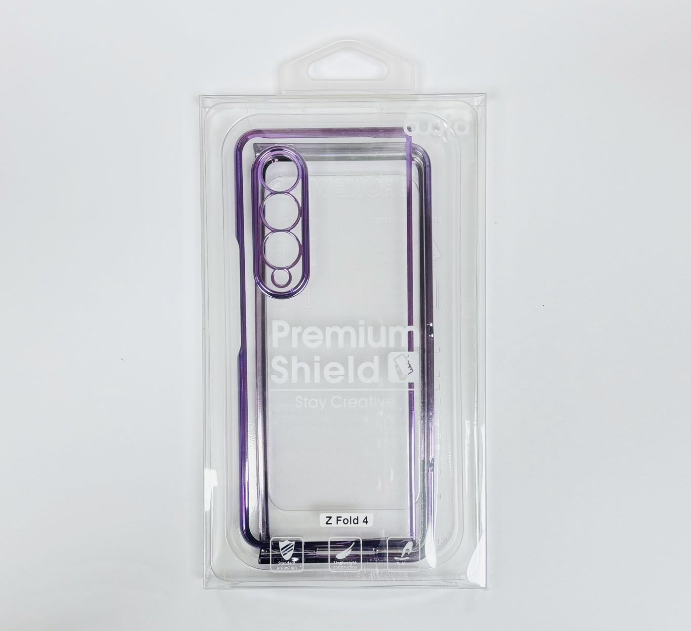 SAM F9360 Galaxy Z Fold4 5G Eletroplated Transparent Case