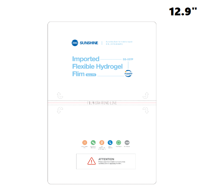 SUNSHINE iPad/Tablets SS-057P+ Hydrogel Film HD 12.9 inch