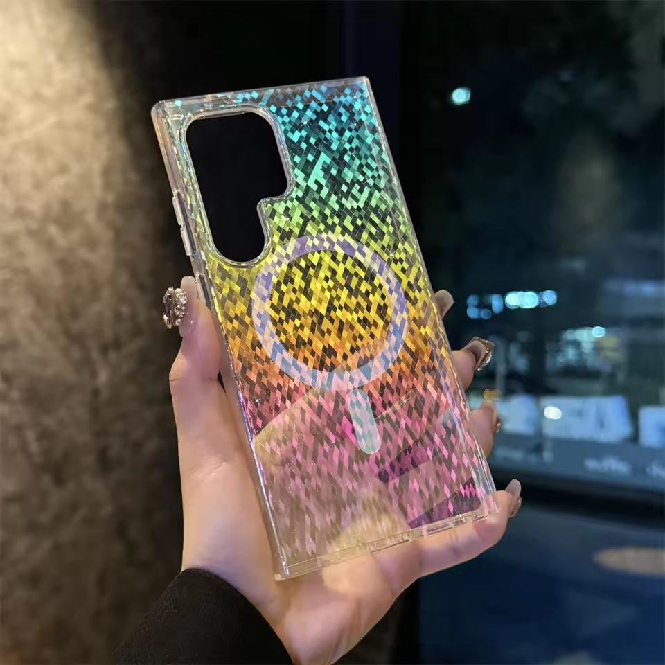 SAM S931 Galaxy S25 Rainbow Dazzle Diamond Series Magsafe Case