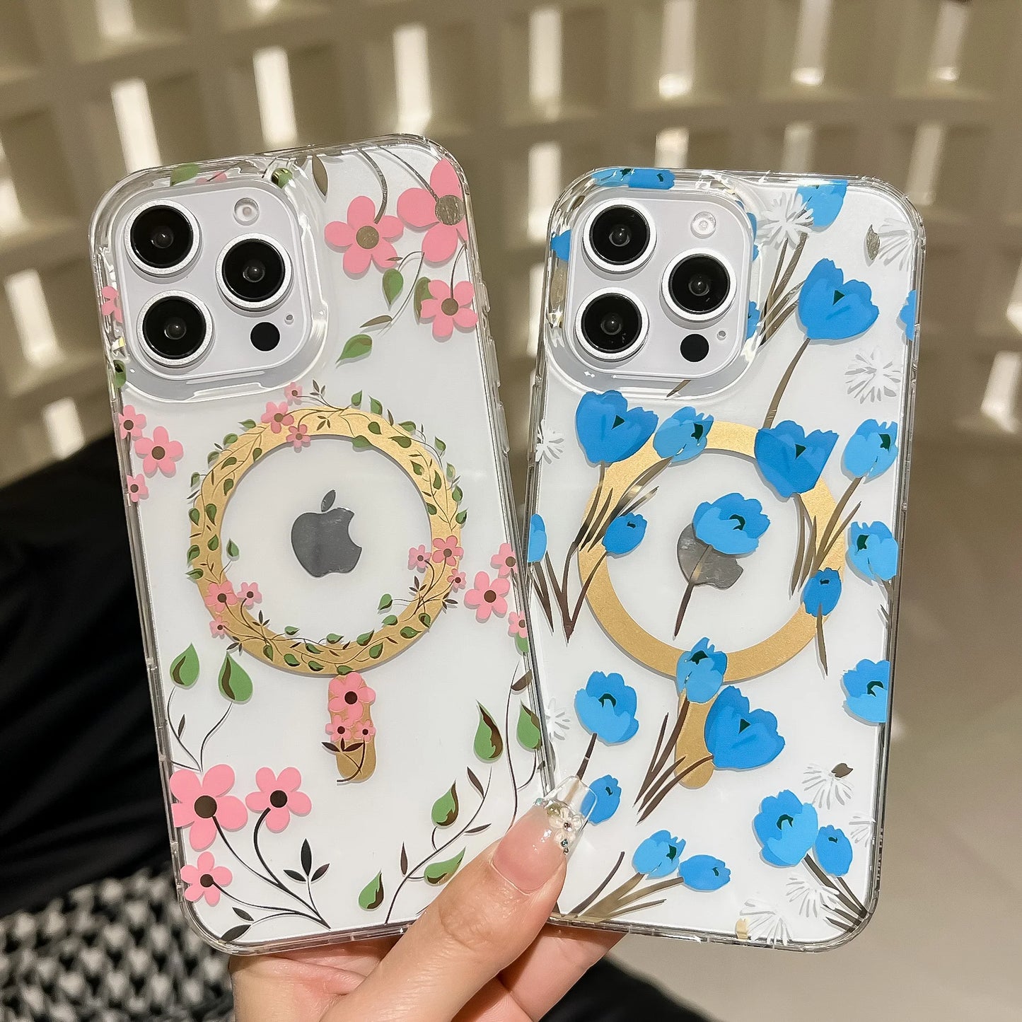 iPhone 17 Pro 6.3 Stylish Flaming Flowers Series Magsafe Case