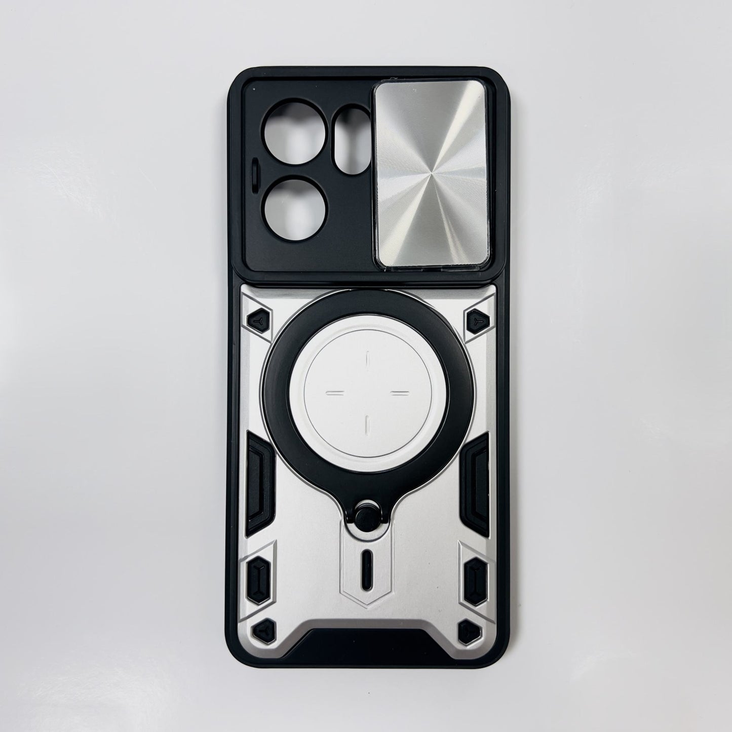 OPPO Reno13F 5G Armor Shockproof Slide Camera Cover Ring Holder Case