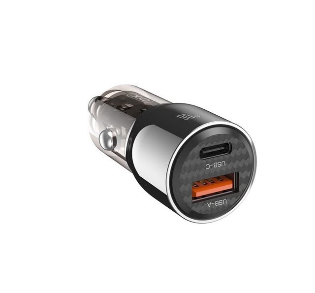 XO CC58 Intelligent Transparent Metal USB A+C 95W Car Charger