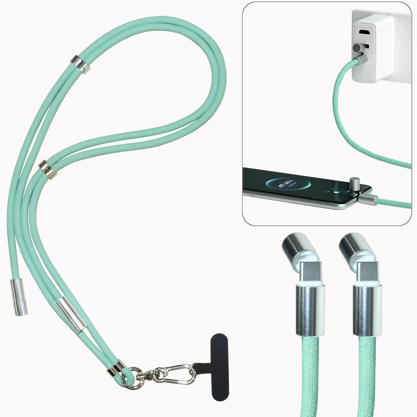 Multifunctional Phone Braided Lanyard Charging Cable