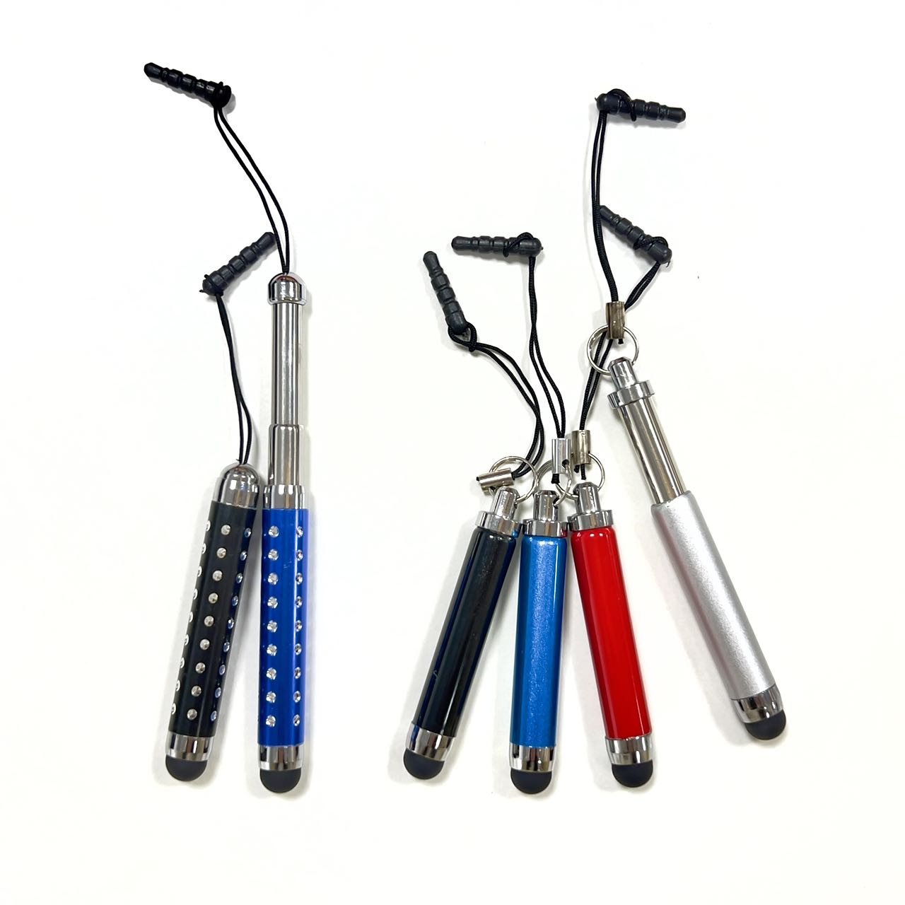Universal Extendable Short Stylus with Strap for 3.5mm Audio Plug
