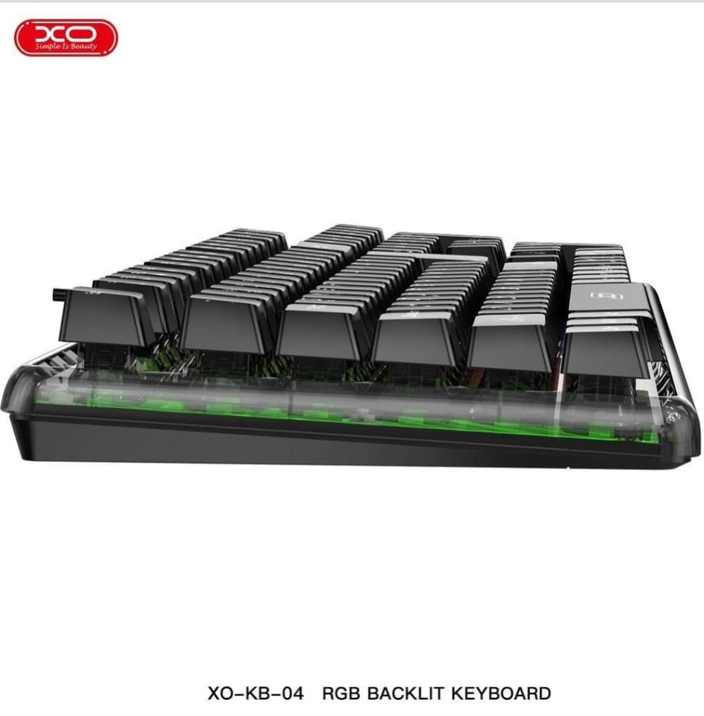 XO KB-04 Triple Color Mixed Breathing Light Wired Game Keyboard