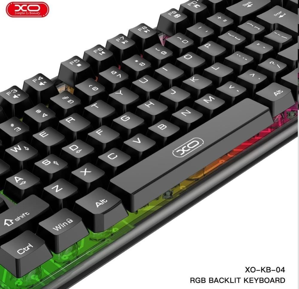 XO KB-04 Triple Color Mixed Breathing Light Wired Game Keyboard